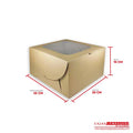 Caja ecológica plegadiza con ventana 25x25x16 cm café Cajas y Empaques de Colombia