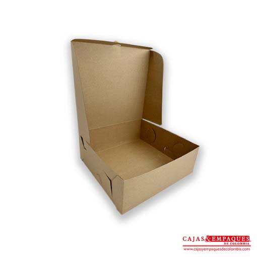 Caja ecológica plegadiza 25x24x9 cm café Cajas y Empaques de Colombia
