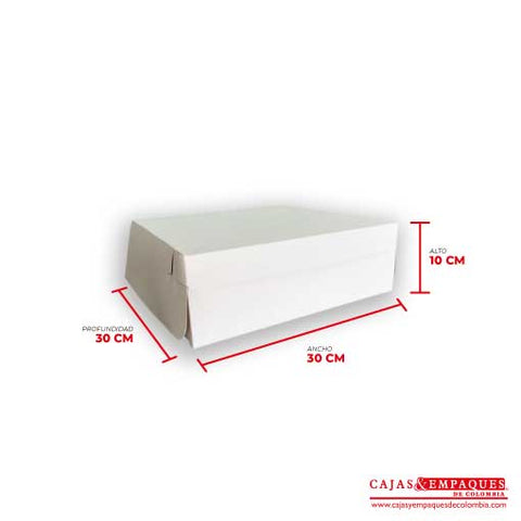 Caja ecológica plegadiza 30x30x10 cm crema Cajas y Empaques de Colombia