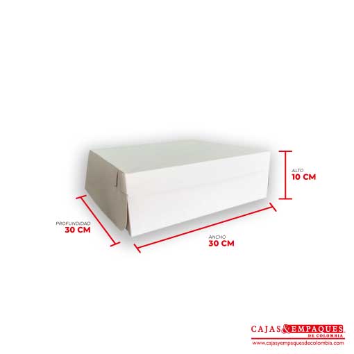 Caja ecológica plegadiza 30x30x10 cm crema Cajas y Empaques de Colombia
