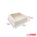 Caja ecológica plegadiza con ventana 30x30x10 cm crema Cajas y Empaques de Colombia