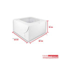 Caja ecológica plegadiza con ventana 30x30x16 cm blanco Cajas y Empaques de Colombia