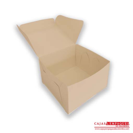 Caja ecológica plegadiza 30x30x16 cm café Cajas y Empaques de Colombia
