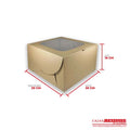 Caja ecológica plegadiza con ventana 30x30x16 cm café Cajas y Empaques de Colombia