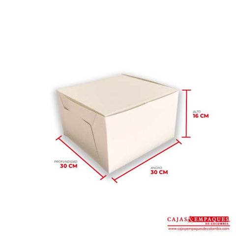 Caja ecológica plegadiza 30x30x16 cm crema Cajas y Empaques de Colombia