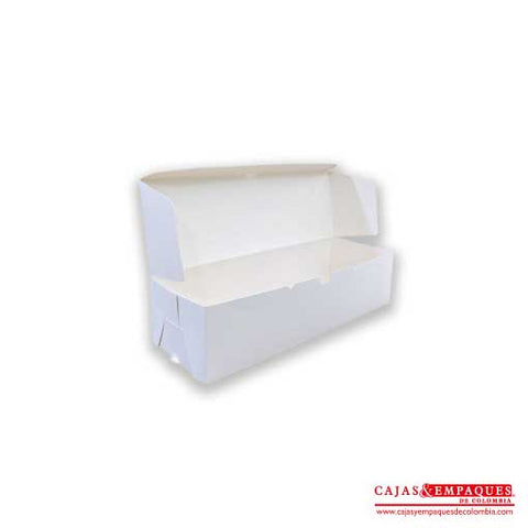 Caja ecológica plegadiza 30x10x7.5 cm blanco Cajas y Empaques de Colombia