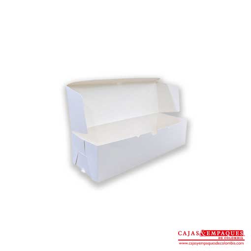 Caja ecológica plegadiza 30x10x7.5 cm blanco Cajas y Empaques de Colombia