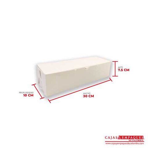 Caja ecológica plegadiza 30x10x7.5 cm crema Cajas y Empaques de Colombia