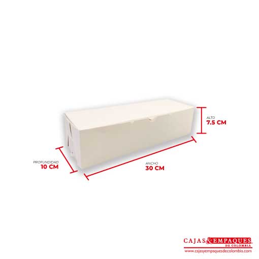 Caja ecológica plegadiza 30x10x7.5 cm crema Cajas y Empaques de Colombia