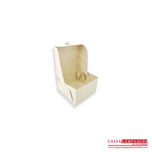Caja ecológica plegadiza 6x6x4 cm crema Cajas y Empaques de Colombia