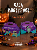 Caja ecológica tipo maletín 15x4x5.2 cm Monstruos