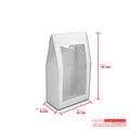 Caja ecológica tipo cartera con ventana 15x8x27 cm blanco Cajas y Empaques de Colombia