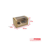 Caja ecológica tipo cupcakes 16.5x9x9 cm café Cajas y Empaques de Colombia