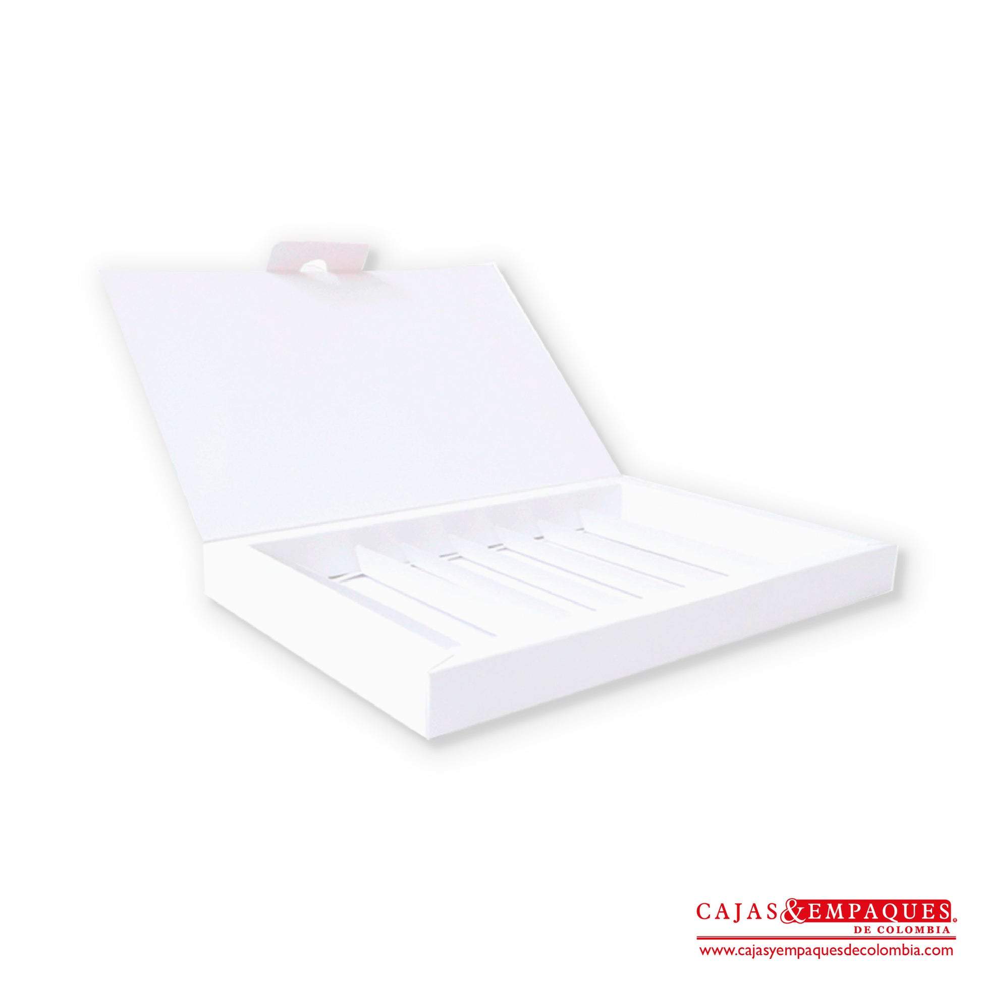 Caja ecológica plegadiza 29x20x2.5 cm blanco Cajas y Empaques de Colombia