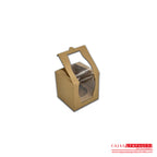 Caja ecológica tipo cupcakes 9x9x9 cm café Cajas y Empaques de Colombia