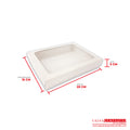 Caja ecológica tapa y base con ventana 20x15x3 cm crema Cajas y Empaques de Colombia