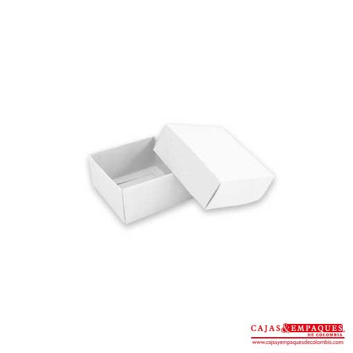 Caja ecológica tapa y base 10x10x4 cm blanco Cajas y Empaques de Colombia