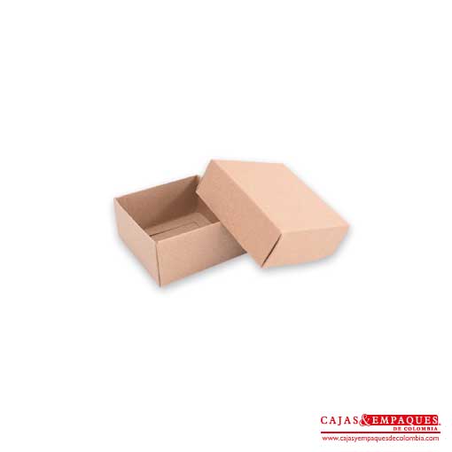 Caja ecológica tapa y base 10x10x5 cm café Cajas y Empaques de Colombia