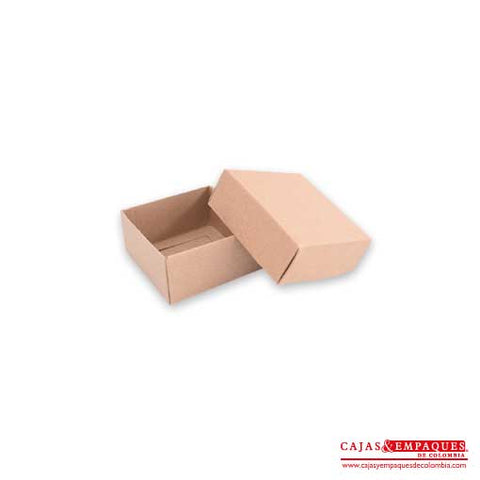 Caja ecológica tapa y base 10x10x5 cm café Cajas y Empaques de Colombia