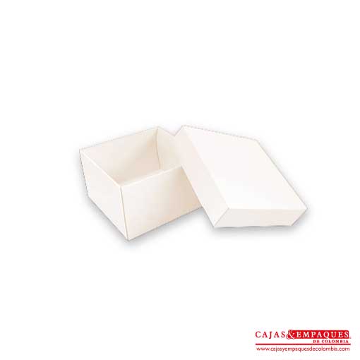 Caja ecológica tapa y base 10x10x6 cm crema Cajas y Empaques de Colombia