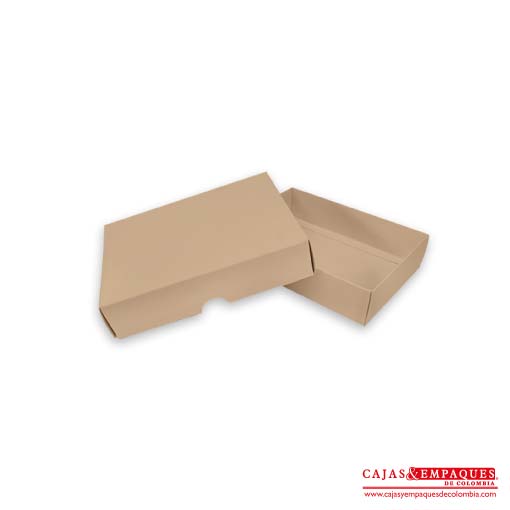 Caja ecológica tapa y base 14x10x2.5 cm café Cajas y Empaques de Colombia