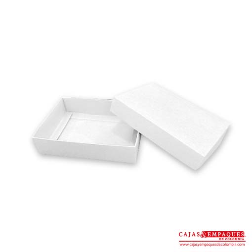 Caja ecológica tapa y base 17x12x4 cm blanco Cajas y Empaques de Colombia