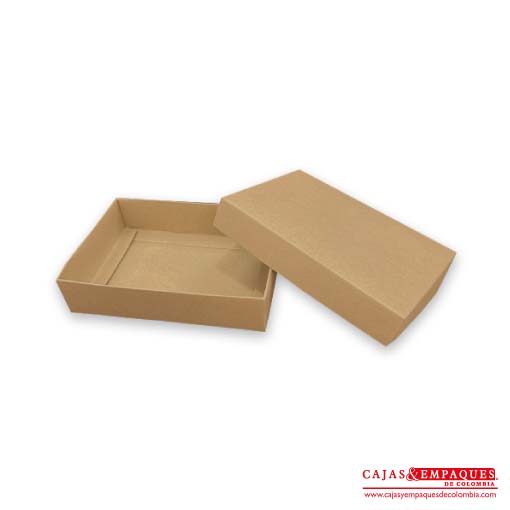 Caja ecológica tapa y base 17x12x4 cm café Cajas y Empaques de Colombia