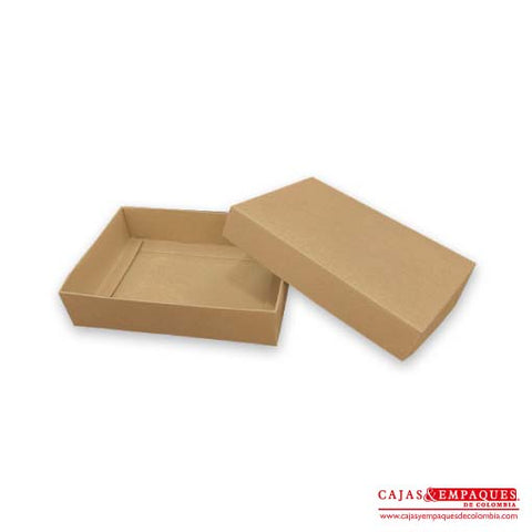 Caja ecológica tapa y base 17x12x4 cm café Cajas y Empaques de Colombia