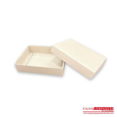 Caja ecológica tapa y base 17x12x4 cm crema Cajas y Empaques de Colombia