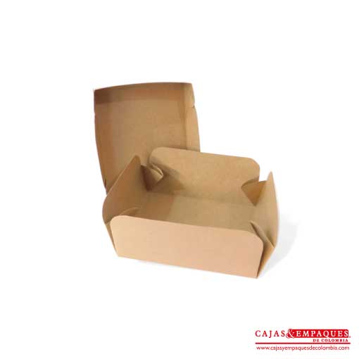 Caja ecológica tapa y base 17x13x8 cm café Cajas y Empaques de Colombia