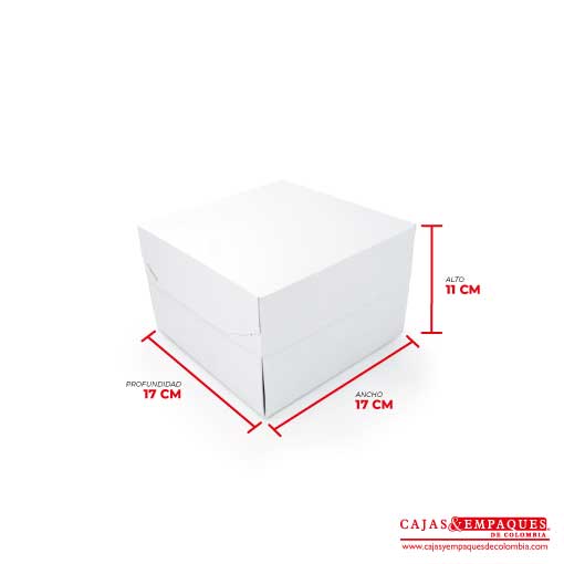 Caja ecológica tapa y base 17x17x11 cm blanco Cajas y Empaques de Colombia