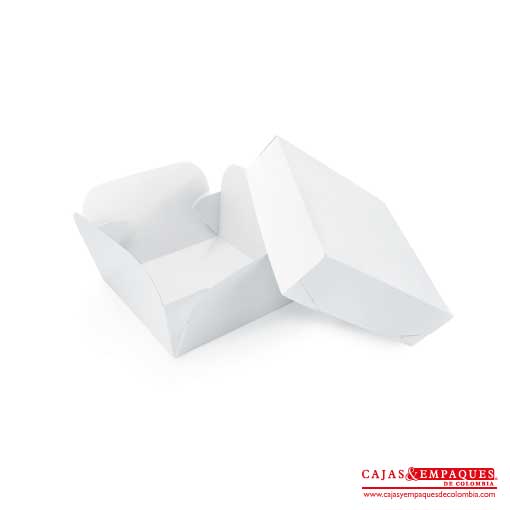 Caja ecológica tapa y base 17x17x11 cm blanco Cajas y Empaques de Colombia