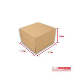 Caja ecológica tapa y base 17x17x11 cm café Cajas y Empaques de Colombia