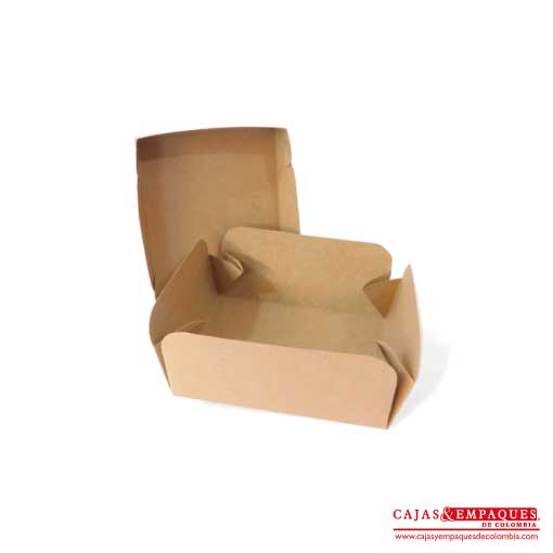 Caja ecológica tapa y base 17x17x11 cm café Cajas y Empaques de Colombia
