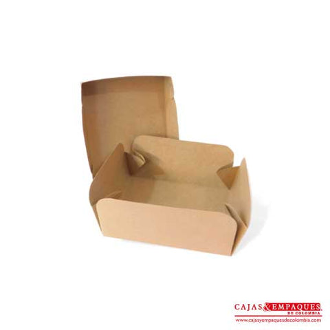Caja ecológica tapa y base 17x17x11 cm café Cajas y Empaques de Colombia