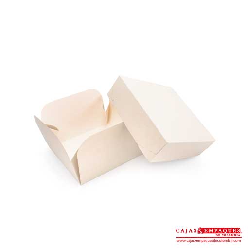 Caja ecológica tapa y base 17x17x11 cm crema Cajas y Empaques de Colombia
