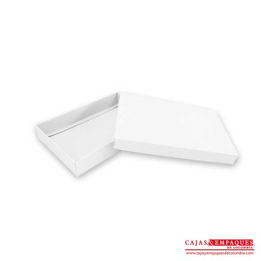 Caja ecológica tapa y base 20x12x2.5 cm blanco Cajas y Empaques de Colombia