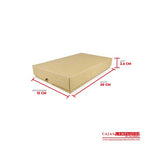 Caja ecológica tapa y base 20x12x2.5 cm café Cajas y Empaques de Colombia