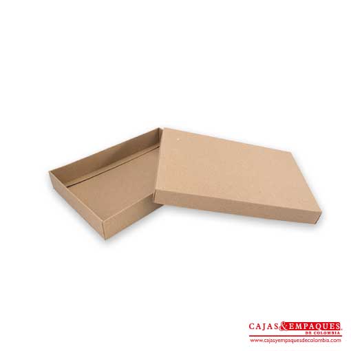 Caja ecológica tapa y base 20x12x2.5 cm café Cajas y Empaques de Colombia