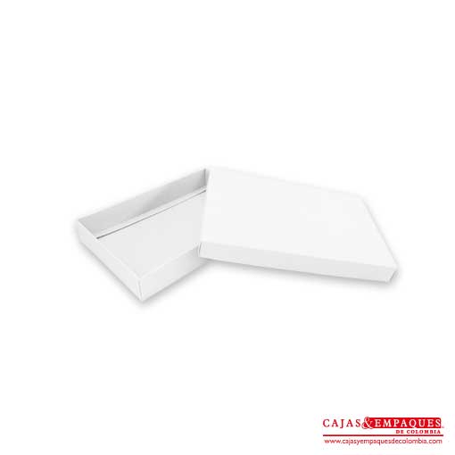 Caja ecológica tapa y base 20x15x3 cm blanco Cajas y Empaques de Colombia