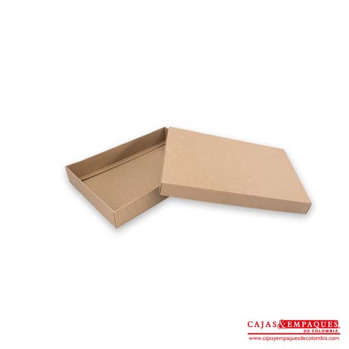 Caja ecológica tapa y base 20x15x3 cm café Cajas y Empaques de Colombia