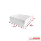 Caja ecológica tapa y base en acetato 20x20x7 cm blanco Cajas y Empaques de Colombia
