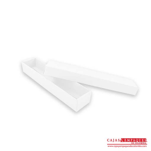 Caja ecológica tapa y base 20x4x3 cm blanco Cajas y Empaques de Colombia
