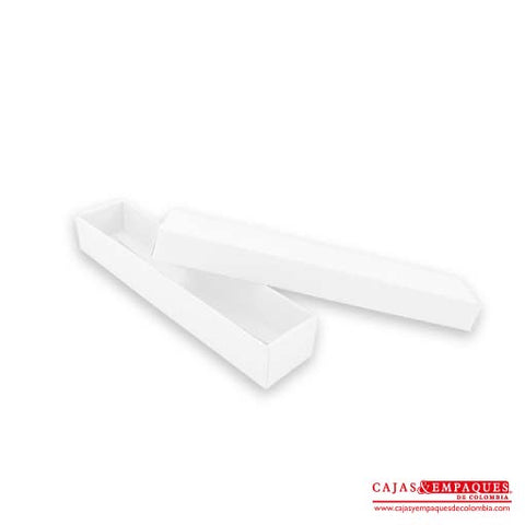 Caja ecológica tapa y base 20x4x3 cm blanco Cajas y Empaques de Colombia