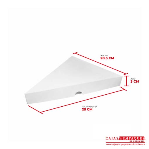 Caja ecológica tapa y base 25x20.5x3 cm blanco Cajas y Empaques de Colombia