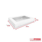 Caja ecológica tapa y base con ventana 27x18x4 cm blanco Cajas y Empaques de Colombia