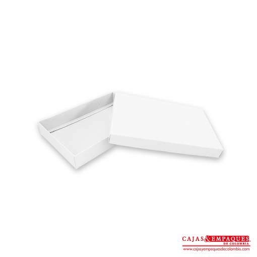 Caja ecológica tapa y base 27x18x4 cm blanco Cajas y Empaques de Colombia