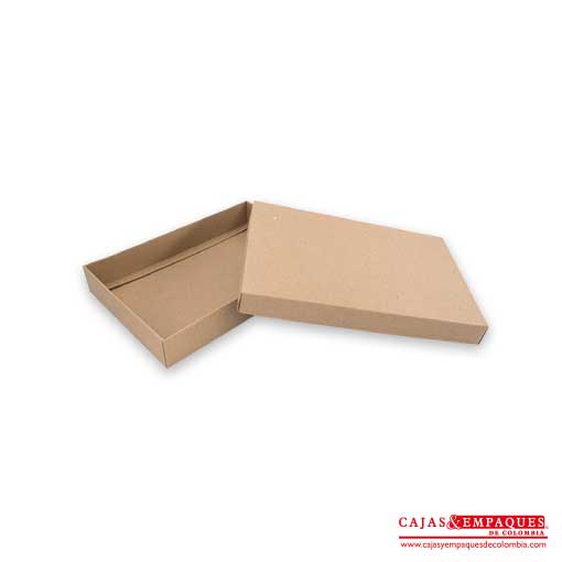 Caja ecológica tapa y base 27x18x4 cm café Cajas y Empaques de Colombia