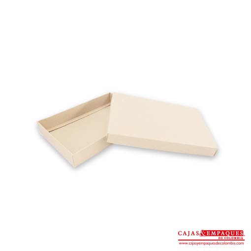 Caja ecológica tapa y base 27x18x4 cm crema Cajas y Empaques de Colombia