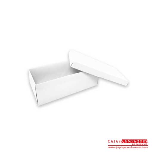 Caja ecológica tapa y base 30x15.5x10 blanco Cajas y Empaques de Colombia